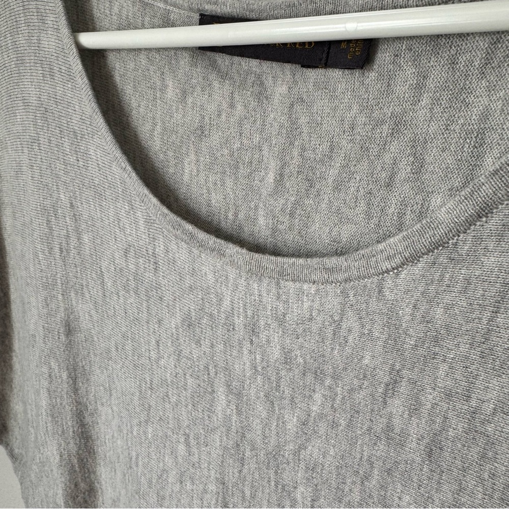 Outback Red Light Gray Dolman Sleeve Lightweight Sweater Size Medium Spring Fall - Picture 5 of 8